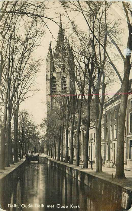 Delft Oude Delft met Oude Kerk