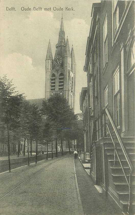 Delft Oude Delft met Oude Kerk