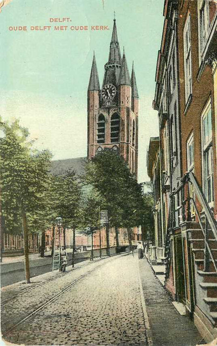 Delft Oude Delft met Oude Kerk