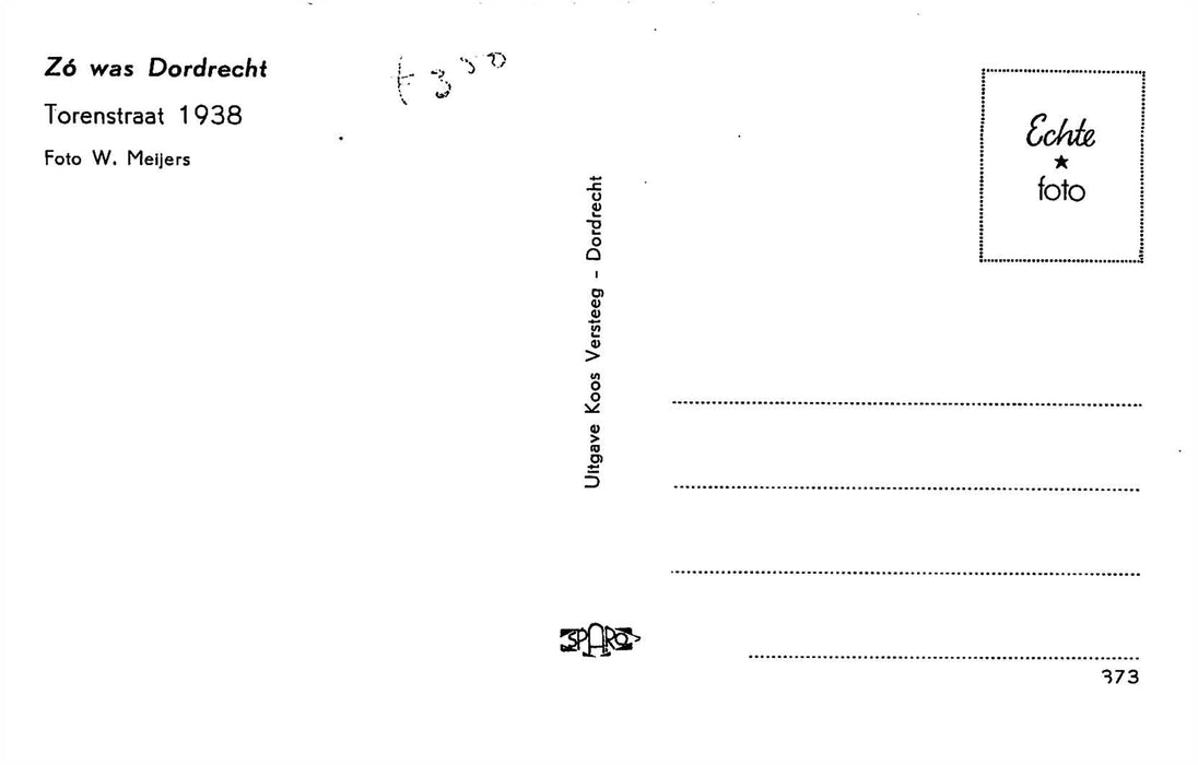 Dordrecht Torenstraat 1938