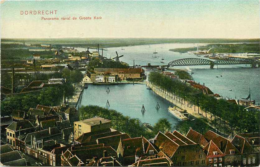 Dordrecht Panorama vanaf de Groote Kerk