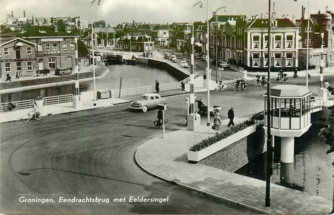 Groningen Eendrachtsbrug met Eeldersingel