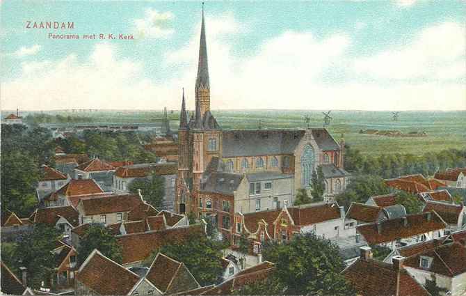 Zaandam Panorama met RK kerk