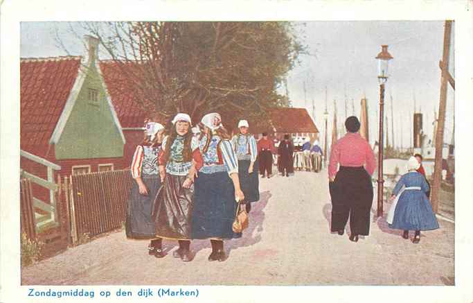 Marken Zondagmiddag op den dijk