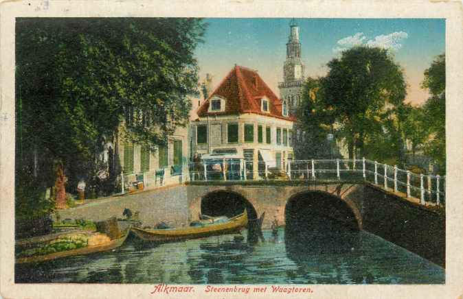 Alkmaar Steenenbrug met Waagtoren