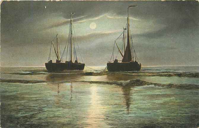 Scheveningen De zee bij avond