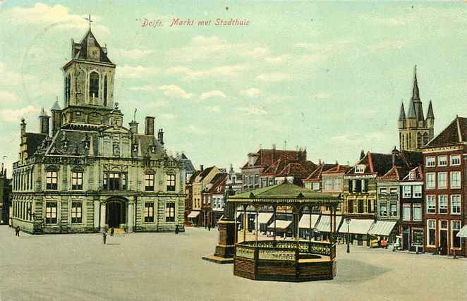 Delft Markt met Stadthuis