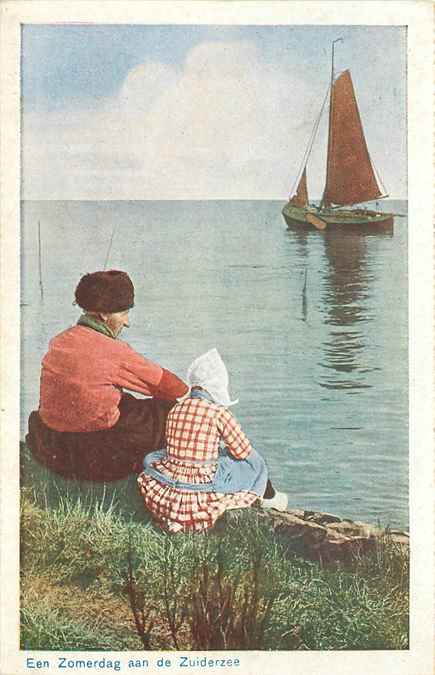 Nederland Een zomerdag aan de Zuiderzee