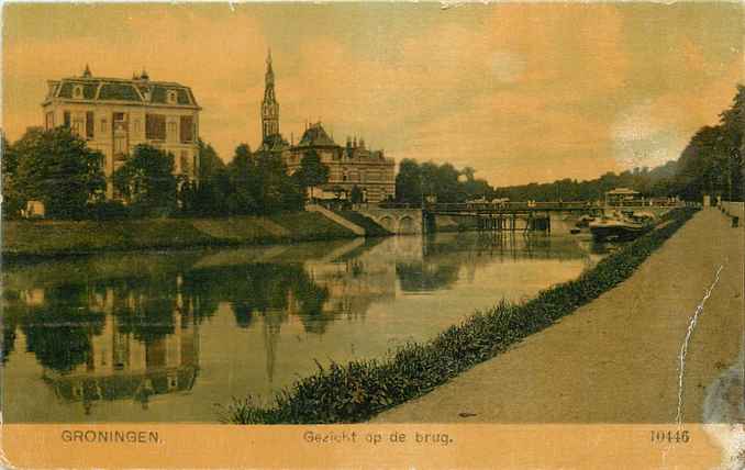 Groningen Gezicht op de Brug