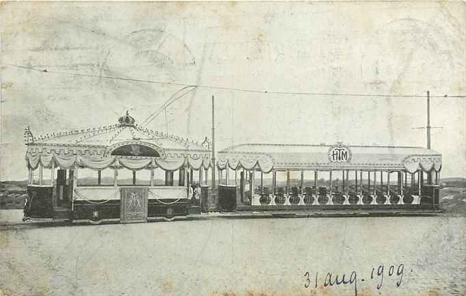 Scheveningen De Salonwagen met Aanhangwagen