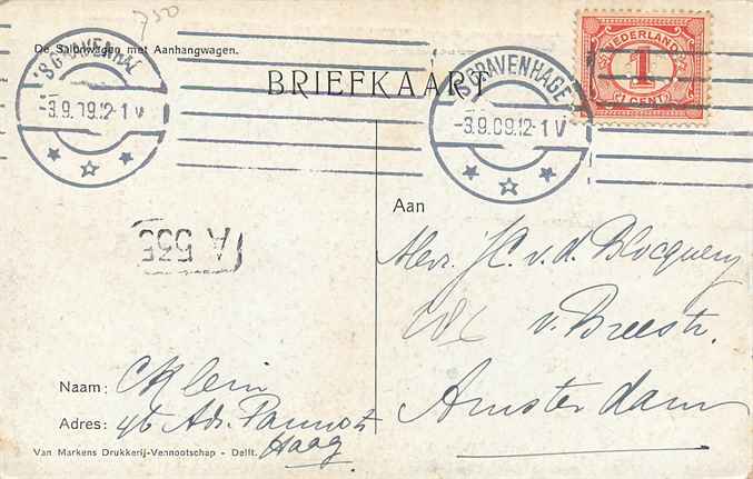 Scheveningen De Salonwagen met Aanhangwagen