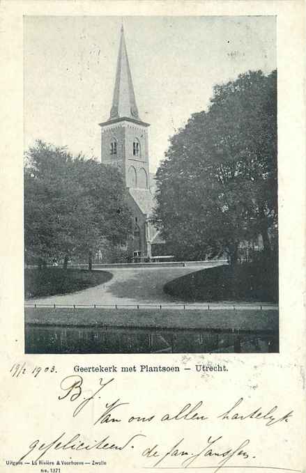 Utrecht Geertekerk met Plantsoen