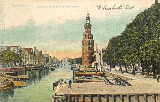 Amsterdam Oude Schans met Montelbaanstoren