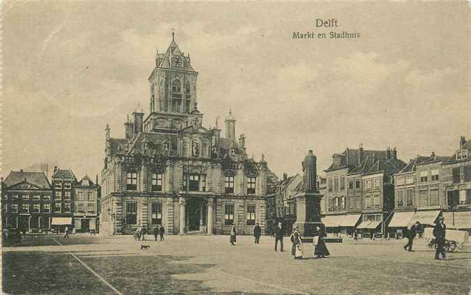 Delft Markt en Stadhuis