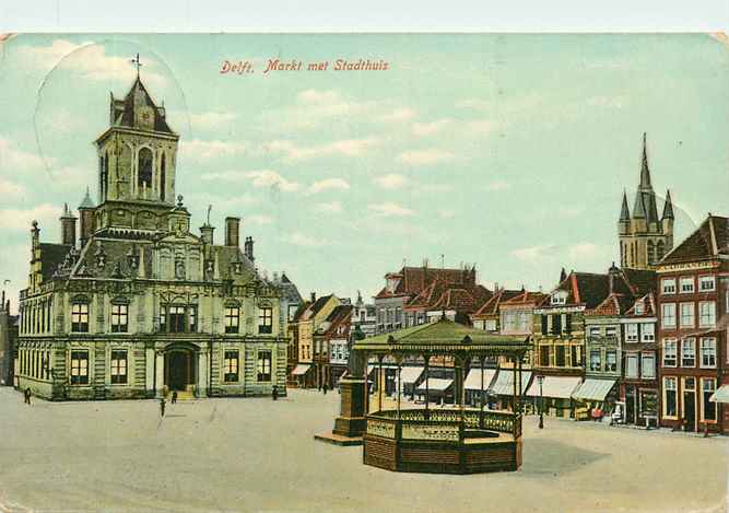 Delft Markt met Stadhuis