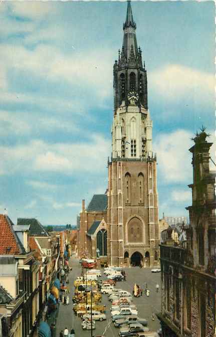 Delft Markt met Nieuwe Kerk