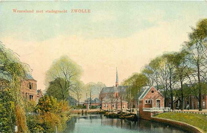 Zwolle Wezenland met stadsgracht