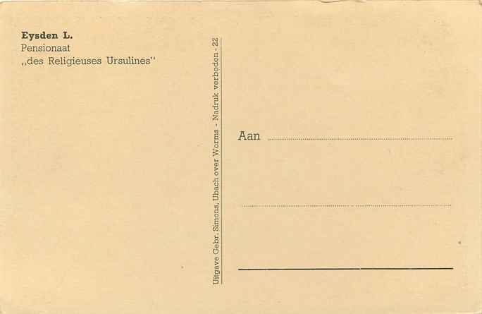 Nederland Pensionaat des Religieuses Ursulines