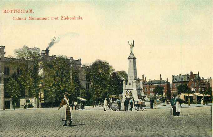 Rotterdam Caland Monument met Ziekenhuis