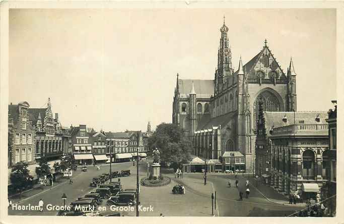 Haarlem Groote Markt en Groote Kerk