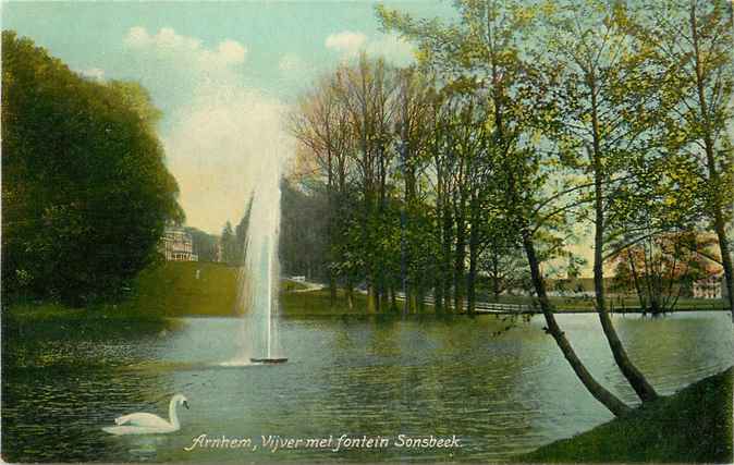 Arnhem Vijver met fontein Sonsbeek