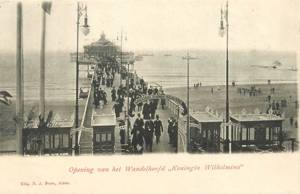 Scheveningen Opening van het Wandelhoofd Koningin Wilhelmina