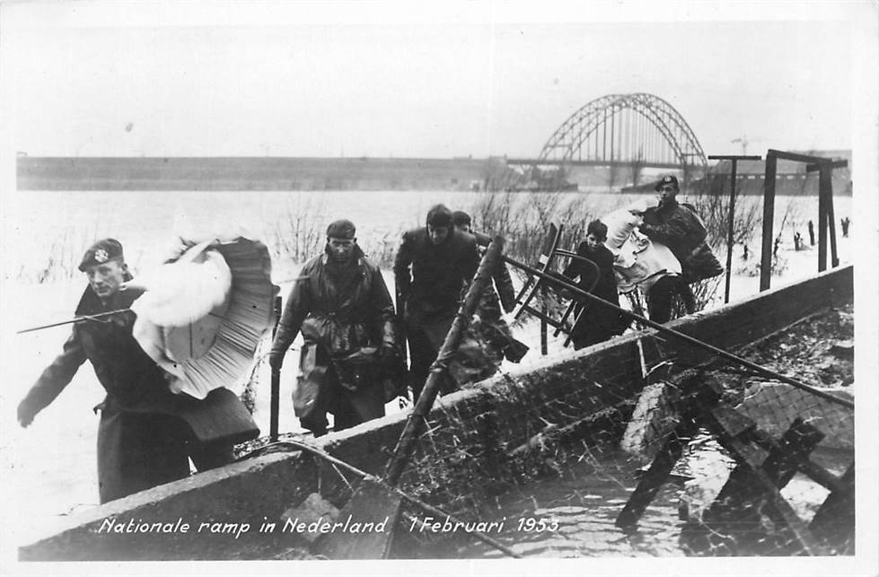 Hendrik Ido Ambacht Nationale ramp in Nederland 1 februari 1953