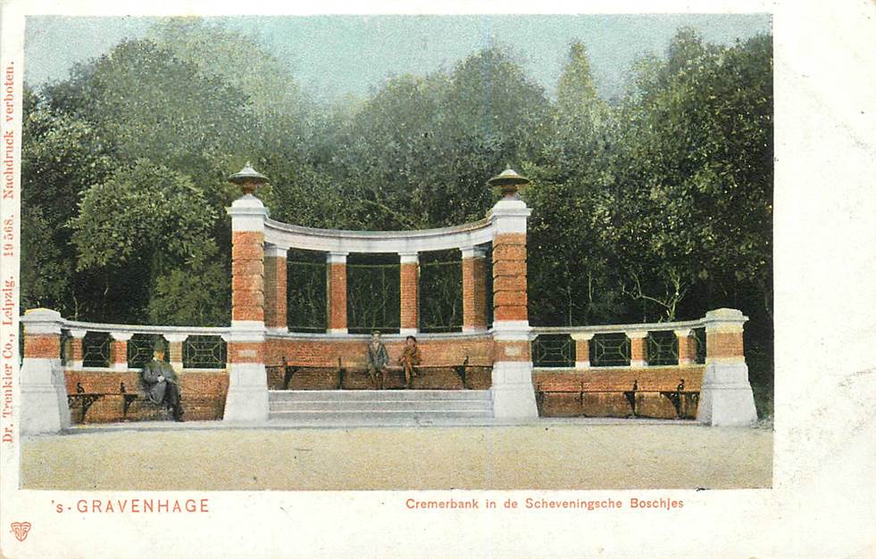 s-Gravenhage Cremerbank in de Scheveningsche Boschjes