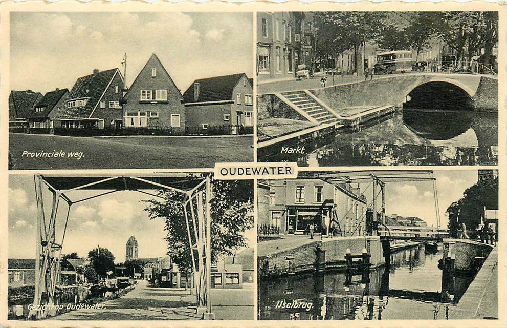 Oudewater Provinciale weg, Markt, Gezicht op Oudewater, Ijsselbrug