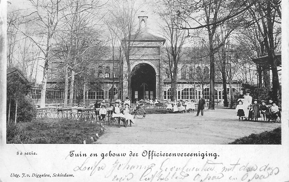 Schiedam Tuin en gebouw der Officierenvereniging