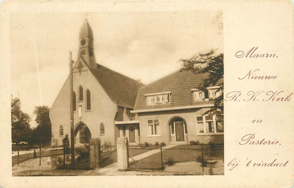 Maarn Nieuwe RK Kerk en Pastorie bij 't viaduct