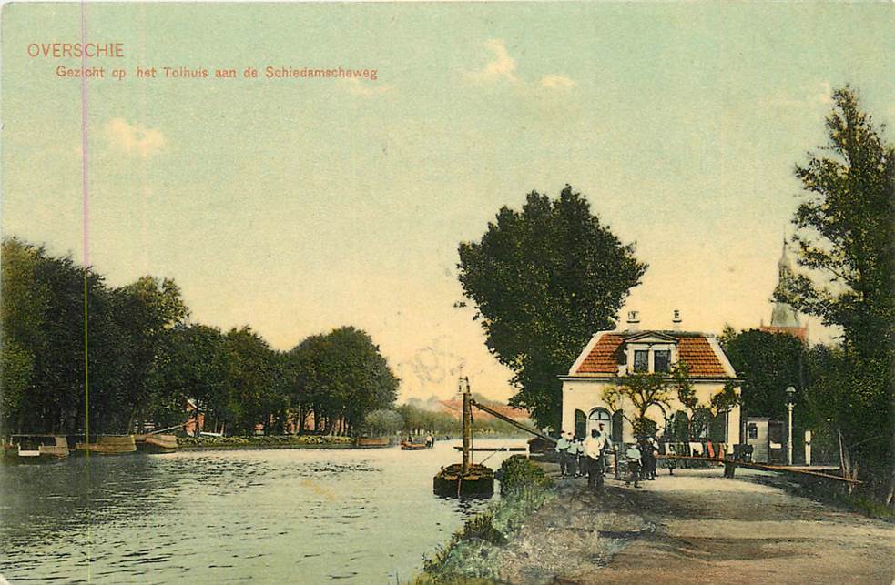 Overschie Gezicht op het Tolhuis aan de Schiedamscheweg