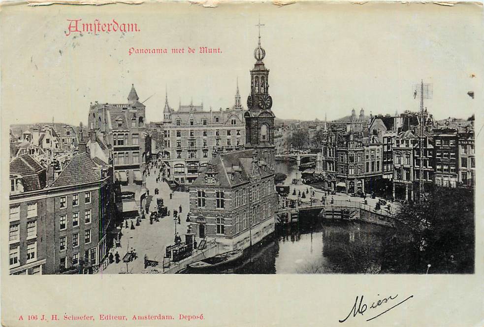 Amsterdam Panorama met de Munt