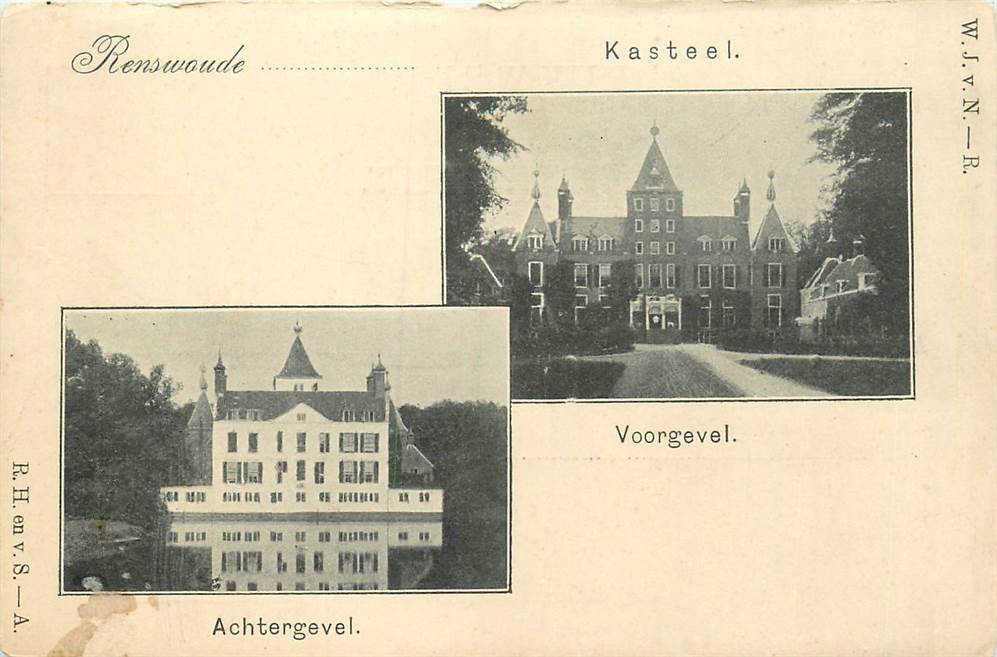 Renswoude Kasteel Voor en Achtergevel