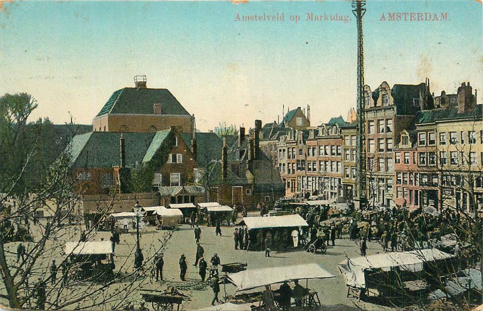 Amsterdam Amstelveld op Marktdag