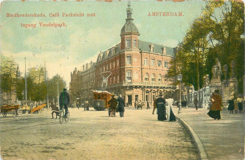 Amsterdam Stadhouderskade, Café Parkzicht met ingang Vondelpark