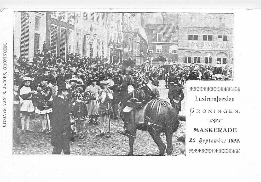 Groningen Lustrumfeesten Maskerade 20 september 1899