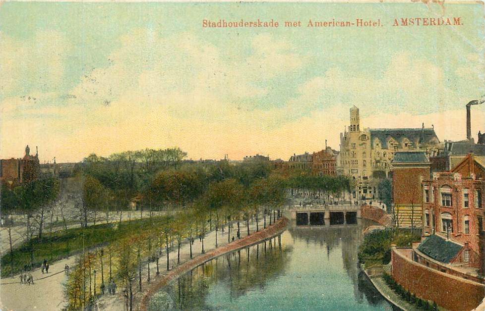 Amsterdam Stadhouderskade met American-Hotel