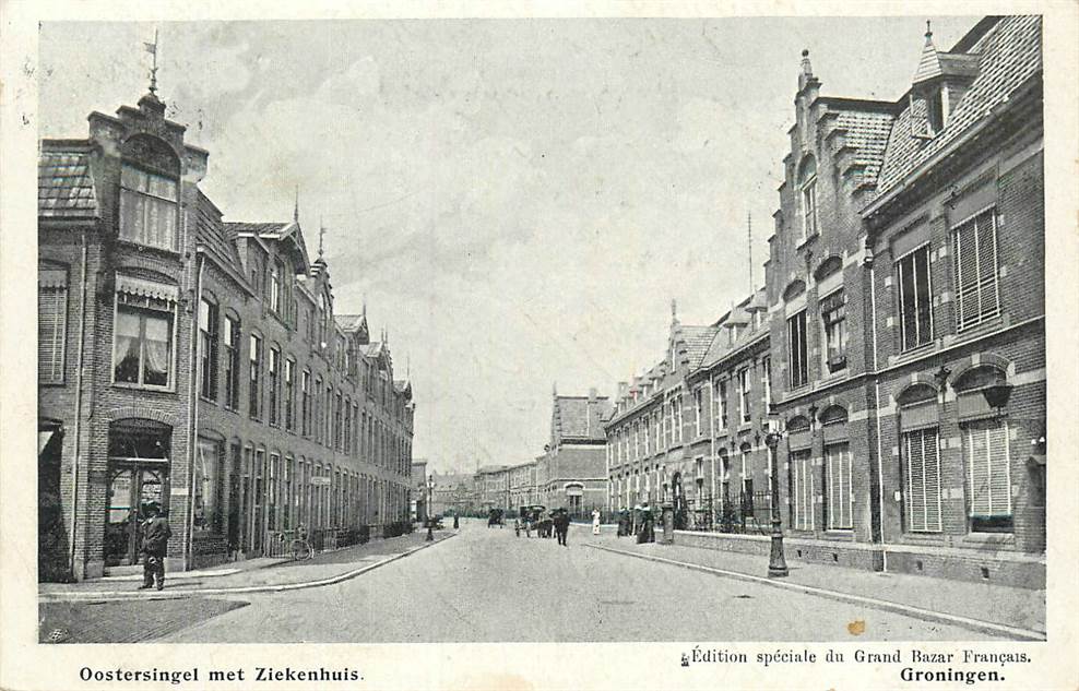 Groningen Oostersingel met Ziekenhuis