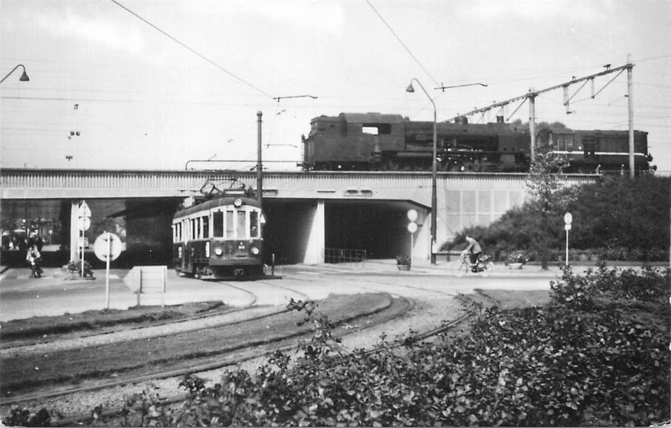 Leiden Stadsdienst, NZH Rijnsburger viaduct 1960