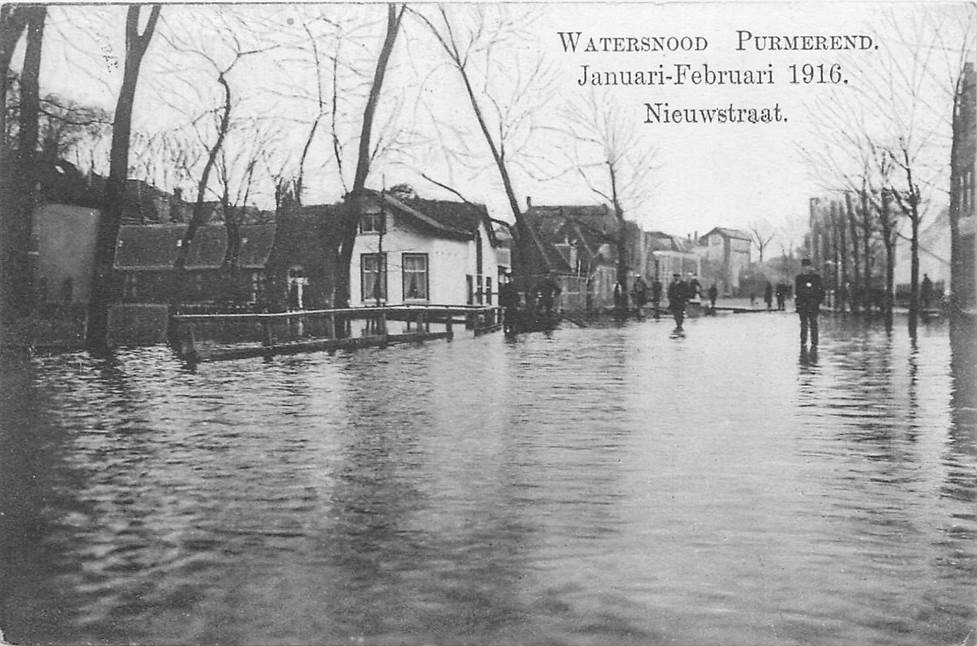 Purmerend Watersnood Januari-Februari 1916 Nieuwstraat