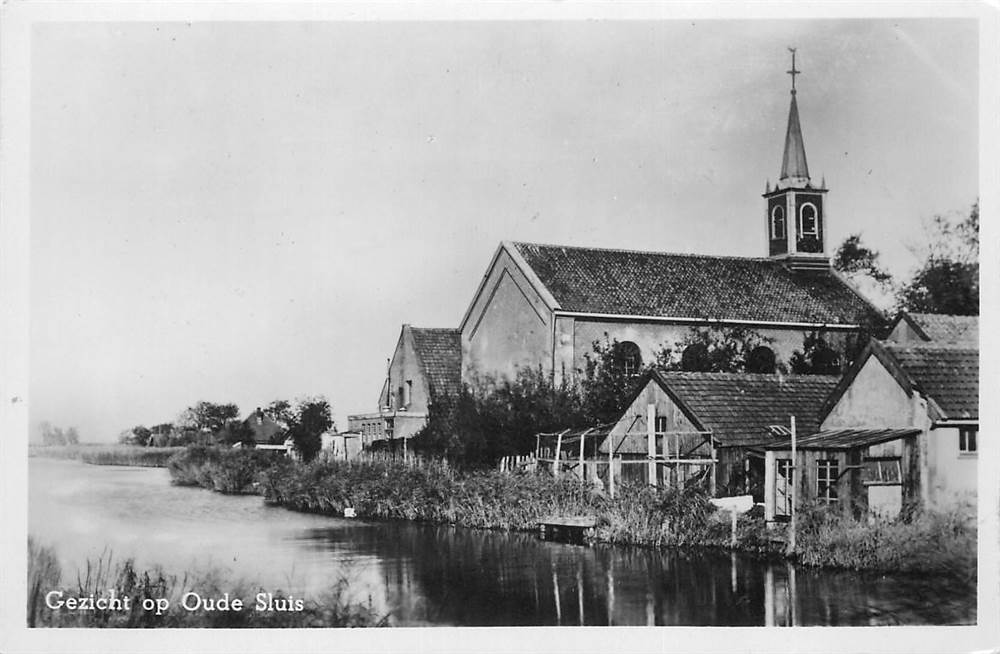 Oudesluis Gezicht op Oude Sluis