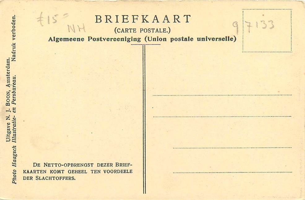 Schellingwoude Een gezicht op den geheel overstroomden polder Watersnood 1916