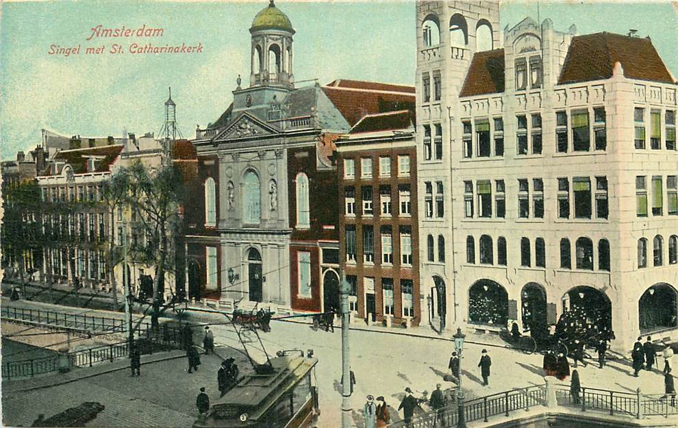 Amsterdam Singel met St Catharinakerk