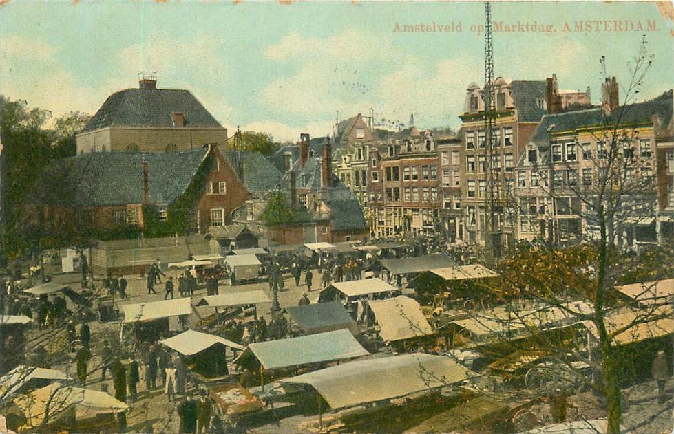 Amsterdam Amstelveld op Marktdag