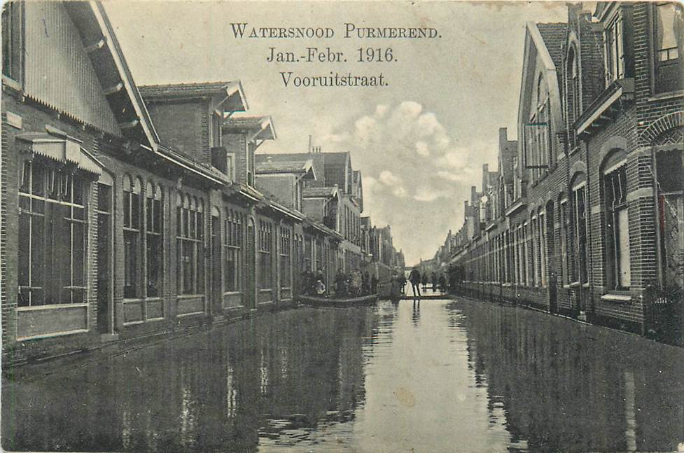 Purmerend Watersnood Purmerend Jan-Febr. 1916 Vooruitstraat