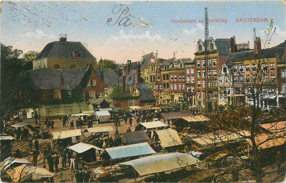 Amsterdam Amstelveld op Marktdag