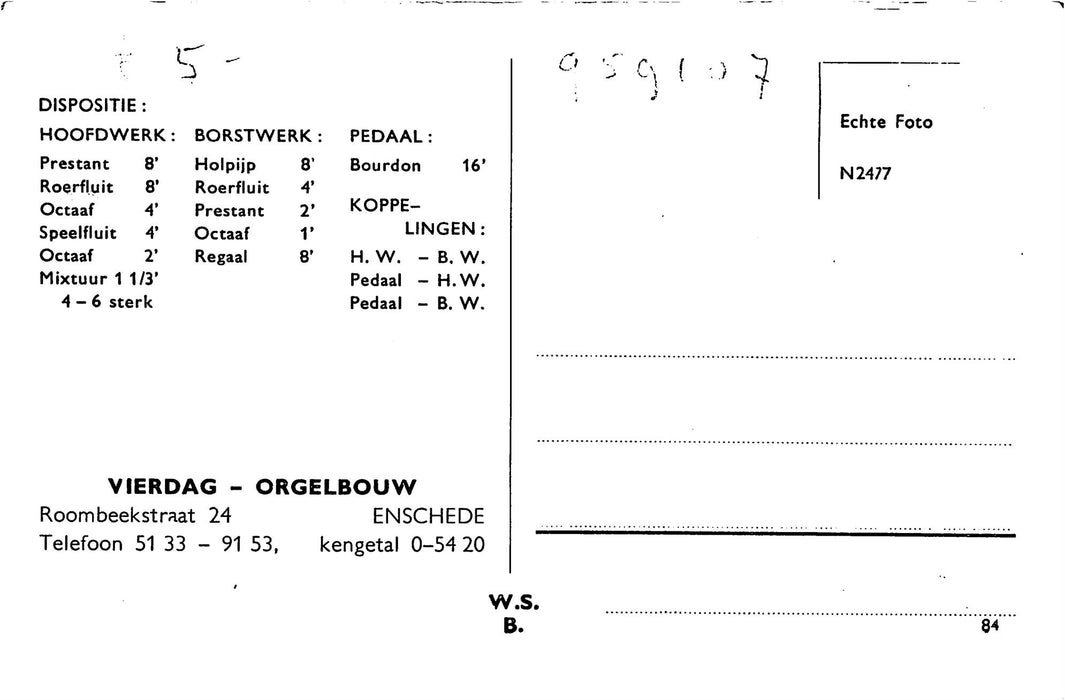 Glanerbrug Orgel Ned. Herv. Kerk