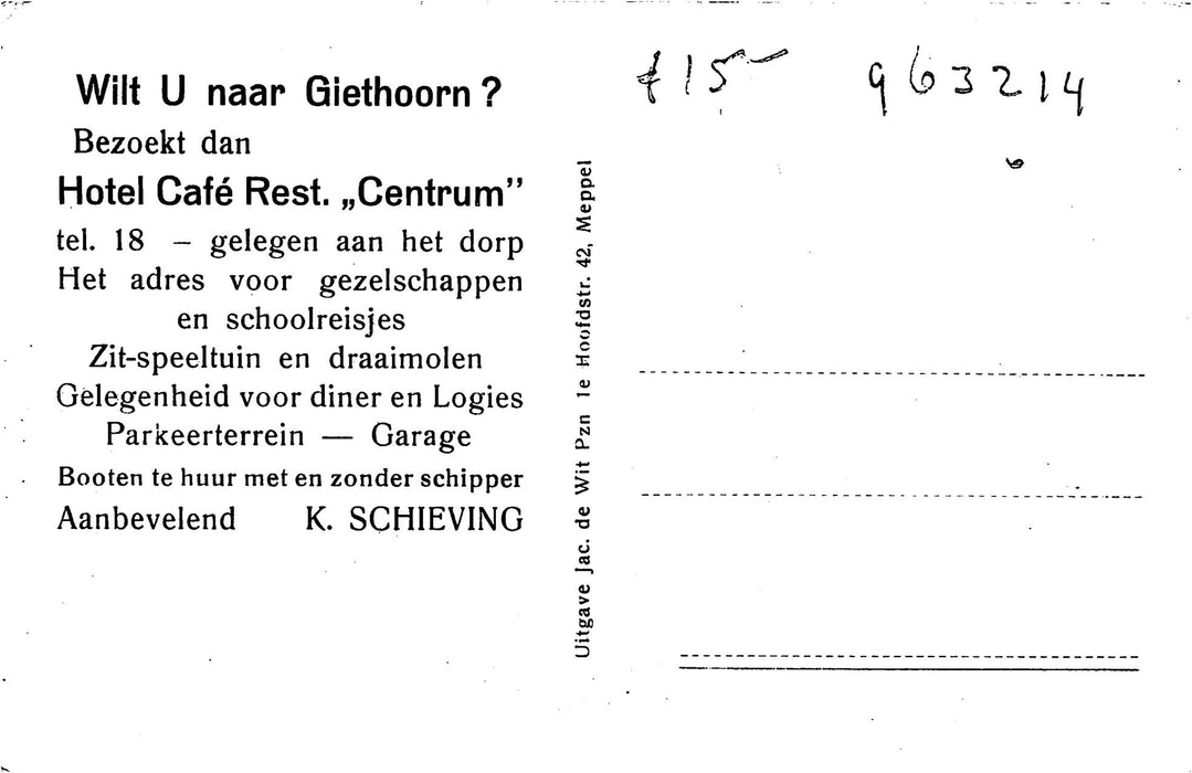 Giethoorn Café Schievink