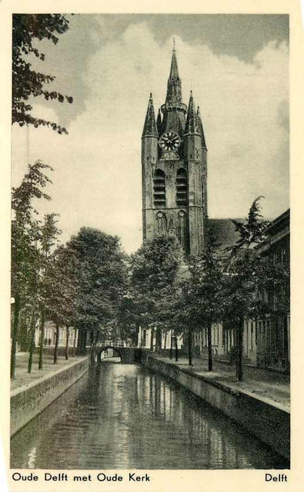 Delft Oude Delft met Oude Kerk